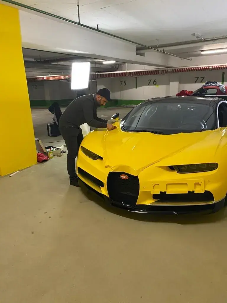 Bugatti Chiron – Detailansicht Gelb